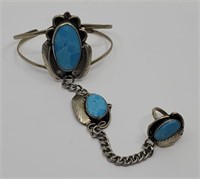 Navajo, Turquoise Bracelet Ring