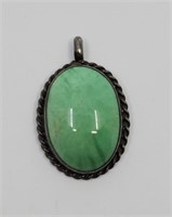 Vintage Navajo Sterling SIlver Green Turquoise