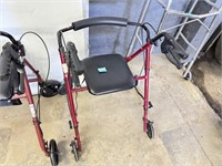 Drive 4 Wheel Rolling Walker with Back Support