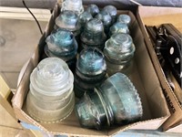 Collection of Vtg Glass Insulators