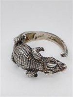 Vintage Sterling Silver Alligator Ring