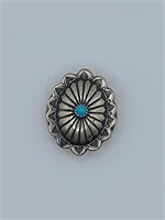 Navajo, Sterling Silver Turquoise Small Box