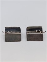 Brutalist Modernist Sterling Silver Earrings,