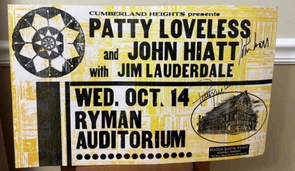 Ryman Auditorium Autographed Concert Poster