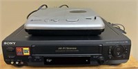 Sony VCR and KINYO VHS Rewinder