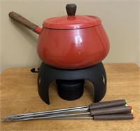 Vintage Fondue Pot Set - Made in Japan