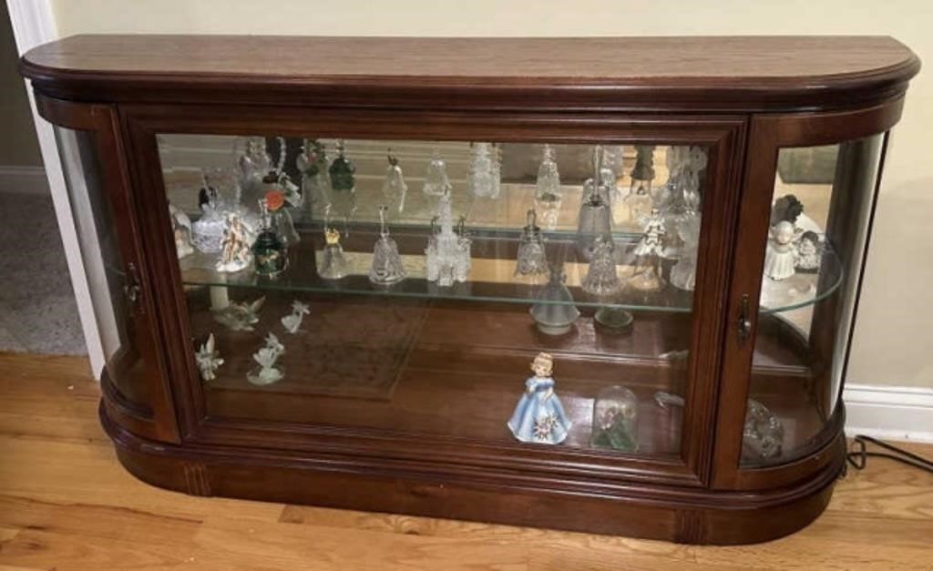 Wood Beveled Glass Display Case