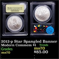2012-p Star Spangled Banner Modern Commem Dollar $