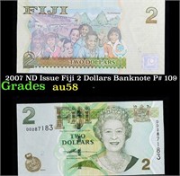 2007 ND Issue Fiji 2 Dollars Banknote P# 109 Grade