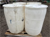 2 white barrels
