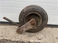 Rotary mower tire w/ bracket
