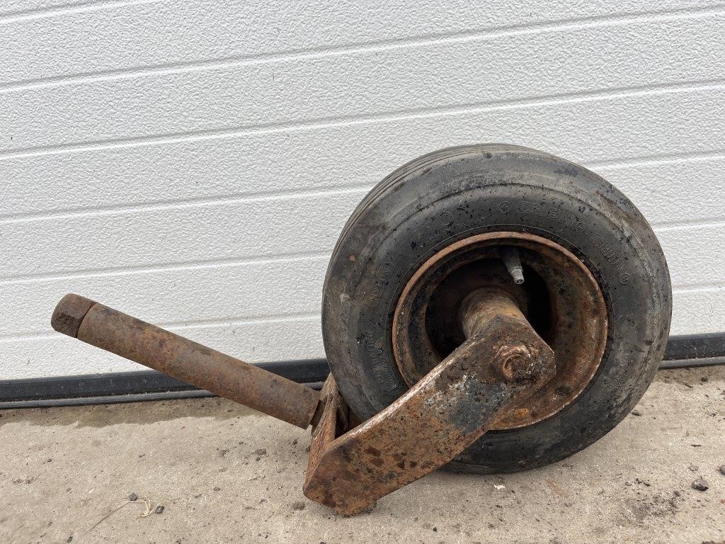 Rotary mower tire w/ bracket