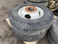 2 tires & rims- 7.50-16 LT