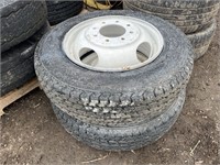 2 tires & rims - 8.00R16.5LT