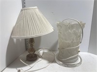 Horse lamp and marble base lamp