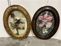 2 beveled glass picture frames