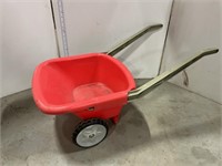 Plastic toy wheelbarrow