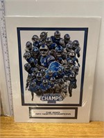 Print- Detroit Lions NFC North Champions