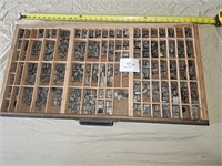 Hamilton printing tray with letters