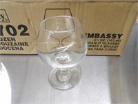 Bid X 12: New 5.5 oz oz Brandy Glasses