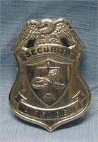 Vintage security officer's badge