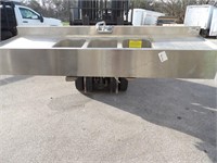 72" STAINLESS STEEL 3 COMPARTMENT SINK W/ DRAIN B
