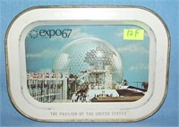 Expo '67 US pavilion souvenir tray
