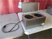 Double 3 qt Purpose Dipper Style Warmer Working