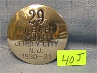 Early NJ peddler's license