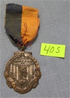 Early NY state bicycle championship medal and ribb