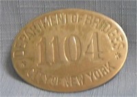 Early dept of bridges inspectors badge