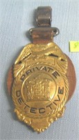 Antique private detective shield