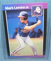 Vintage Mark Lemke all star rookie baseball card
