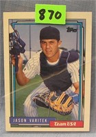 Vintage Jason Varitek rookie baseball card