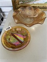 2 Pieces of Carnival Glass U231