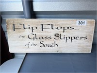 Old Flip Flops Wooden Sign U234