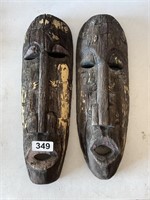 2 Wooden African Wall Art Pieces U234