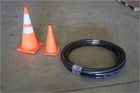 Coil Of Irrigation Tubing, (2)Red Cones