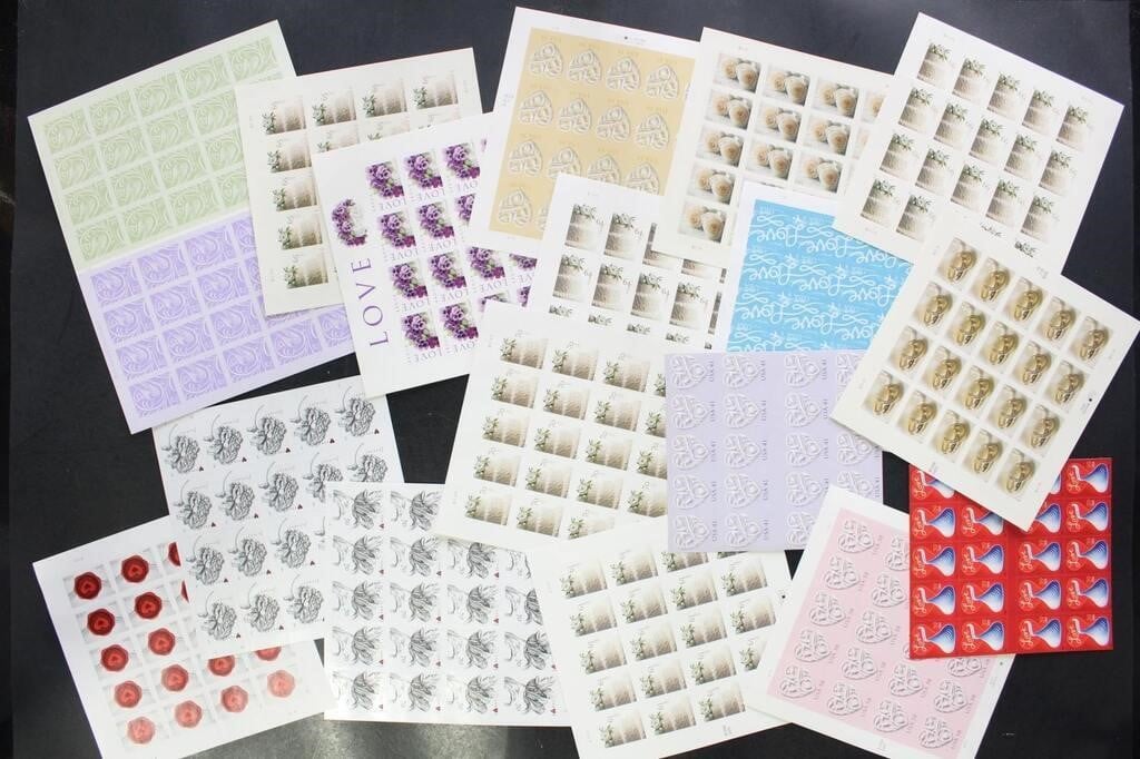 US Stamps FACE VALUE $200+ in Wedding & Love Stamp