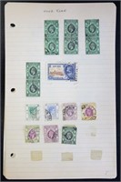 Hong Kong Stamps Used on old pages incl some multi