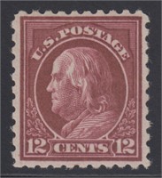 US Stamp #435 Mint HR perf 10 Franklin, nicely cen