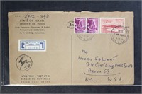 Israel Stamps #C13 and 106 (x2) on Oct 1 1957