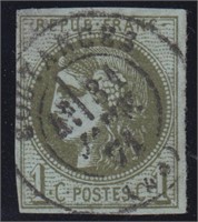 France Stamps #38 Used with socked on the nose Cou