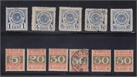 Danish West Indies Postage Due Stamps # J1 // J8 U