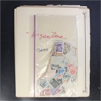 Argentina Stamps on loose album pages and glassine