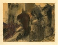 Edgar Degas monotype "Trois Femmes de dos"