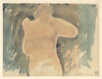 Auguste Rodin pochoir (Figure masculine)