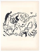 Wassily Kandinsky original woodcut "Jungster Tag"