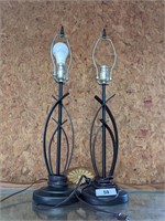 (2) Matching Lamps (No Shades)
