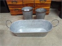 (3) Galvanized Buckets
